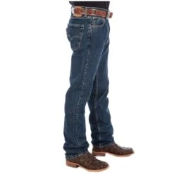Levi Strauss & Co. Men's Regular Fit 505 Dark Stonewash Jeans -HORSE TACK Store 00505 4886 5