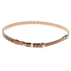 MF Brown Tooled Band With Laced Edge Hat Band -HORSE TACK Store 0201548 03