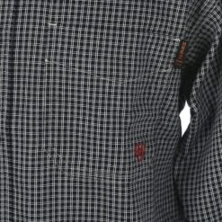 Ariat Men's Flame Resistant Blue Check Long Sleeve -HORSE TACK Store 10013513 3