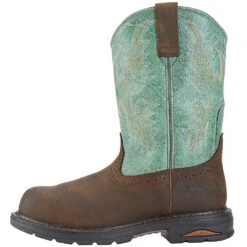Ariat Tracey Oily Distressed Brown 9` Turq Top -HORSE TACK Store 10015405 2
