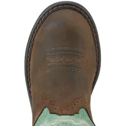 Ariat Tracey Oily Distressed Brown 9` Turq Top -HORSE TACK Store 10015405 4
