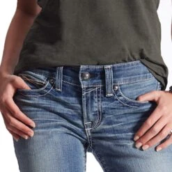 Ariat Women's R.E.A.L. Rainstorm Straight Leg Jeans -HORSE TACK Store 10017217 02