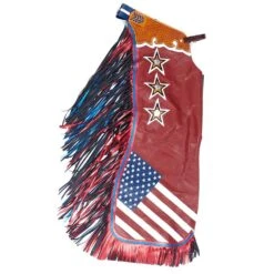Jerry Beagley Braiding Co. Small Adult Chap W/Flag -HORSE TACK Store 1001RF 31