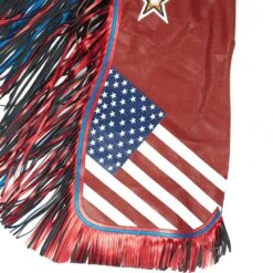 Jerry Beagley Braiding Co. Regular Adult Chap W/Flag -HORSE TACK Store 1001RF 4