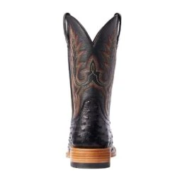 Ariat Men's Ariat Barker Black Full Quill Ostrich 11in. Liberty Black Top Cowboy Boots 9 Ariat Men's Ariat Barker Black Full Quill Ostrich 11in. Liberty Black Top Cowboy Boots -HORSE TACK Store 10031577 2