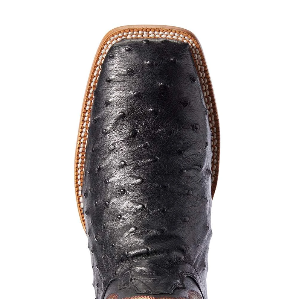 Ariat Men's Ariat Barker Black Full Quill Ostrich 11in. Liberty Black Top Cowboy Boots 6 Ariat Men's Ariat Barker Black Full Quill Ostrich 11in. Liberty Black Top Cowboy Boots - Image 4
