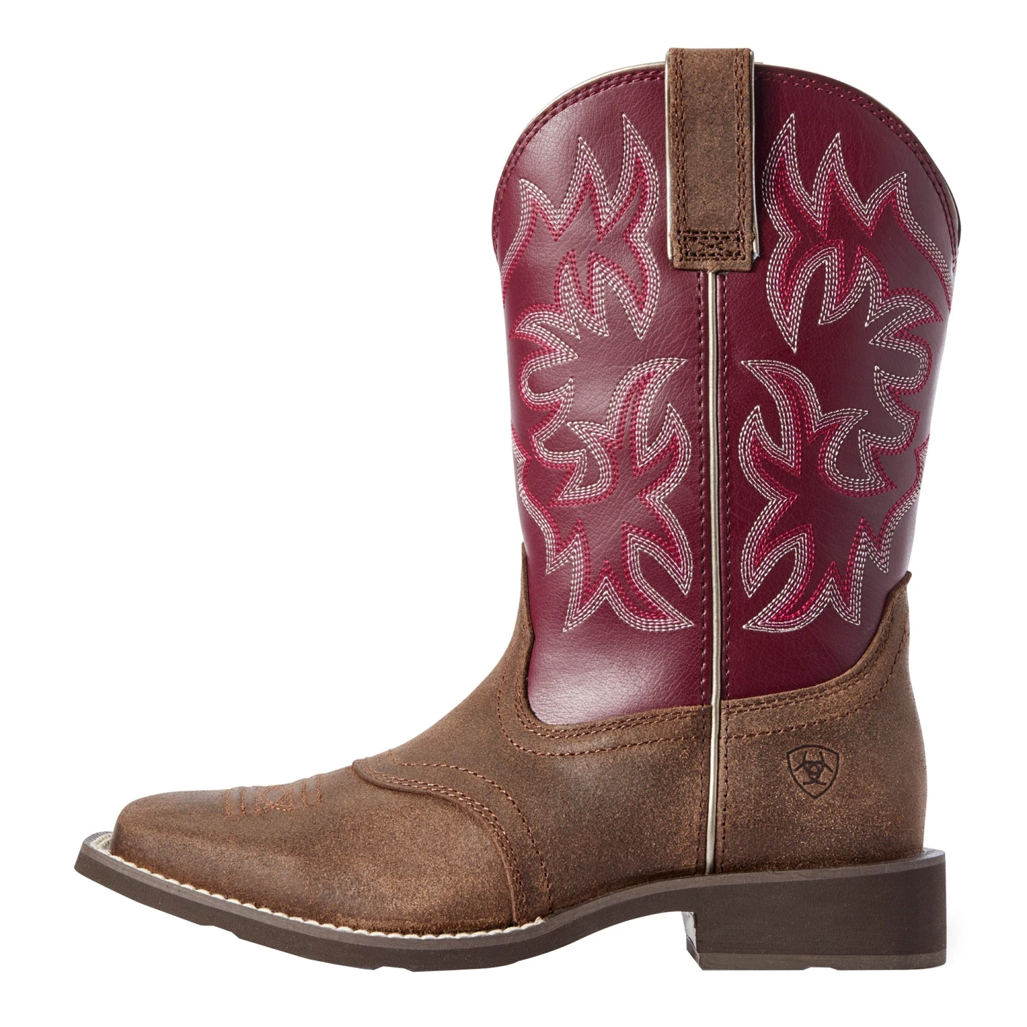 Ariat Women's Java/Burgundy Delilah Western Square Toe 4 Ariat Women's Java/Burgundy Delilah Western Square Toe - Image 2