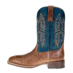Ariat Men's Valor Ultra Dark Tan 11in. Rocky Blue Square Toe Boots -HORSE TACK Store 10034080 2