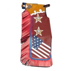 Jerry Beagley Braiding Co. Child/Peewee Chaps W/Flag -HORSE TACK Store 1003F 3
