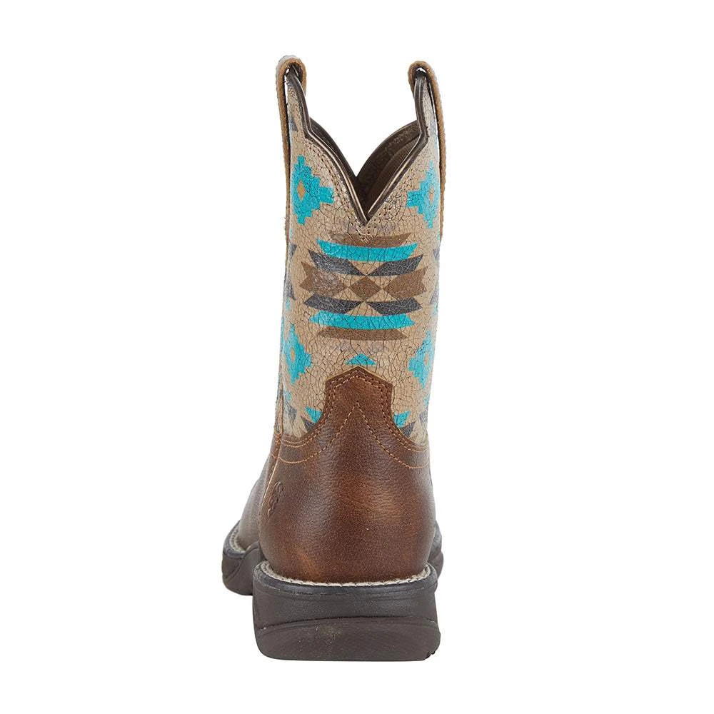 Ariat Women's Anthem Brown/Aztec Top Shortie 6 Ariat Women's Anthem Brown/Aztec Top Shortie - Image 4