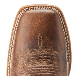 Ariat Men's Wiley Pecan Brown Coastal Cream Cowboy Boot -HORSE TACK Store 10044569 051