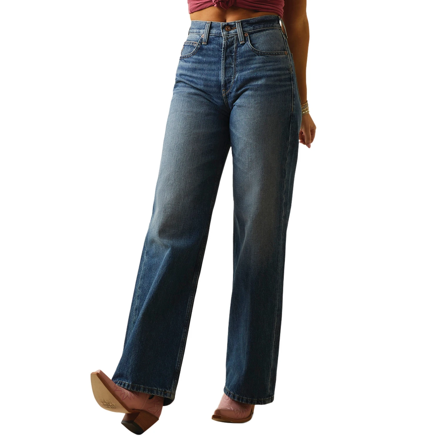 Ariat Women's Ultra High Rise Tomboy Wide Jean Moana 4 Ariat Women's Ultra High Rise Tomboy Wide Jean Moana - Image 2