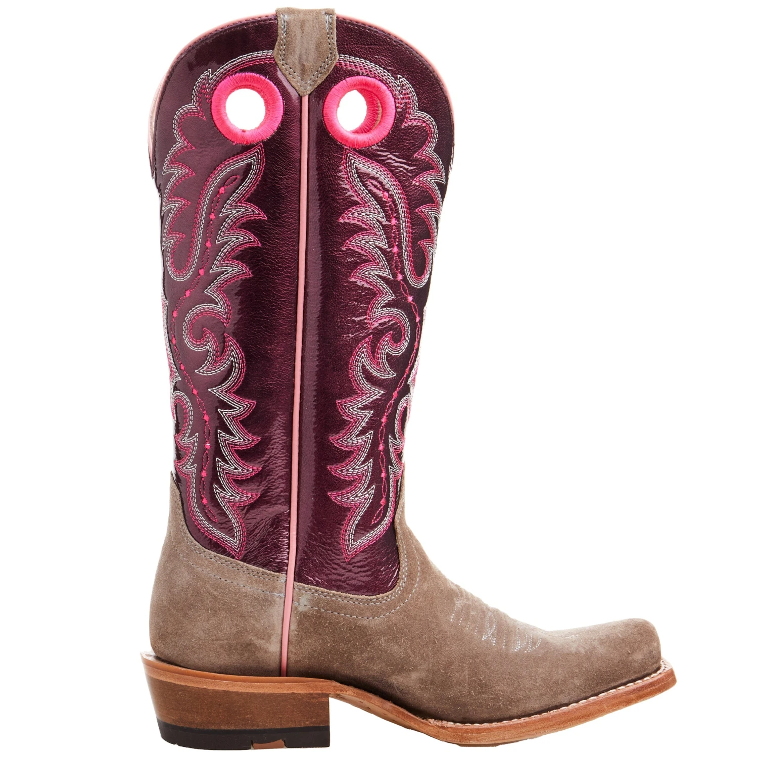Ariat Women's Futurity Smokey Roughout/ Wine Patent 13 In Top Boot 6 Ariat Women's Futurity Smokey Roughout/ Wine Patent 13 In Top Boot - Image 4