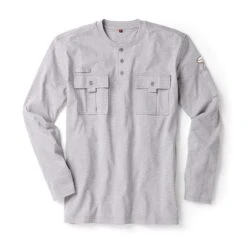 Rasco FR Heather Gray Utility Henley