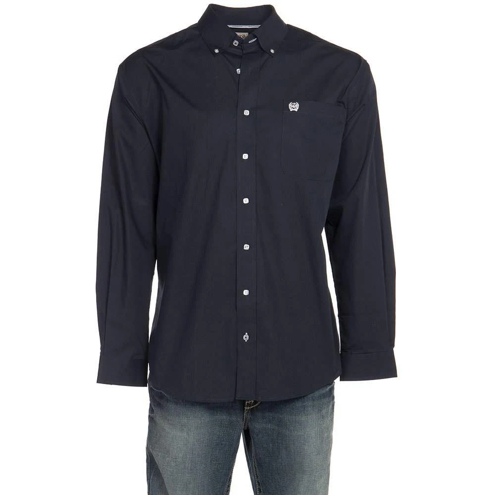 Cinch Men's Solid Navy Long Sleeve Button Down 3 Cinch Men's Solid Navy Long Sleeve Button Down