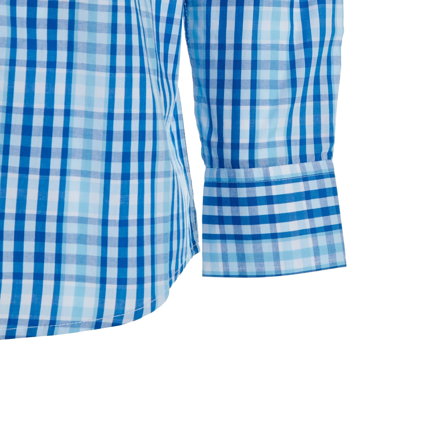 Wrangler Men's Classic Blue Plaid Button Down 5 Wrangler Men's Classic Blue Plaid Button Down - Image 3