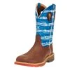 Twisted X Men's Burgandy 12in. Sky Blue Top Cell Stretch Soft Toe Work Boot -HORSE TACK Store 117660 default l