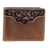 Gem Dandy Accessories Men's Leather Bi Fold Wallet With Tooled Accents -HORSE TACK Store 120280 default l