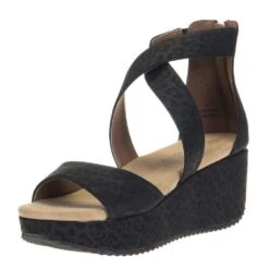 Women's Corkys Fay Black Leopard Wedge