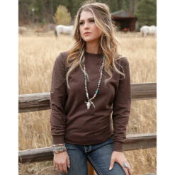 Cruel Girl Women's Brown Long Sleeve Pullover