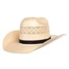 American Hats Fancy Vent Diamond Weave 9 Line Black Band 3 3/4in. Brim Straw Fashion Hat