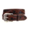 Western Fashion Men's Cognac Floral Tooled Belt With Black Background -HORSE TACK Store 130903 default l