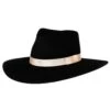 Women's M+F Black With Cream Band Fashion Hat -HORSE TACK Store 131466 default l