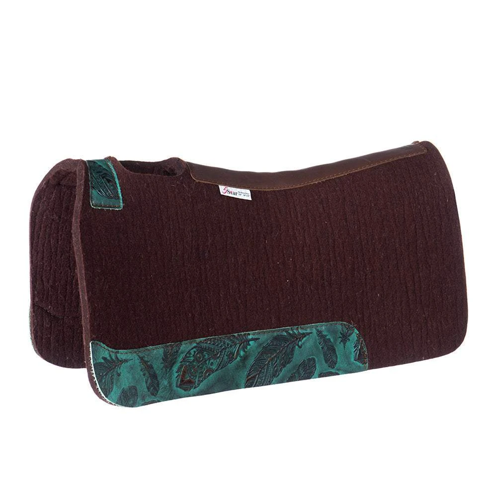 5 Star Equine Products Supplies Inc. Barrel Racer W/Turq Feathers Wear Leathe 3 5 Star Equine Products Supplies Inc. Barrel Racer W/Turq Feathers Wear Leathe