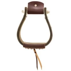 Partrade Trading Corporation Open Range 3 /4in. Dark Wood Monel Stirrups