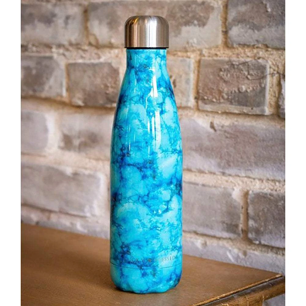 Turquoise Marble Metal Bottle 3 Turquoise Marble Metal Bottle