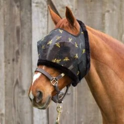 Mackey Equine Accessories Bee Mine Mesh Fly Mask With Fleece Binding