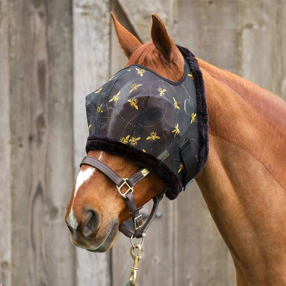 Mackey Equine Accessories Bee Mine Mesh Fly Mask With Fleece Binding 3 Mackey Equine Accessories Bee Mine Mesh Fly Mask With Fleece Binding