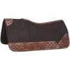 Tough 1 Remuda Felt And Leather Saddle Pad 31in X 32in W/Turq/Blk/White Buckstitch -HORSE TACK Store 144311 default l
