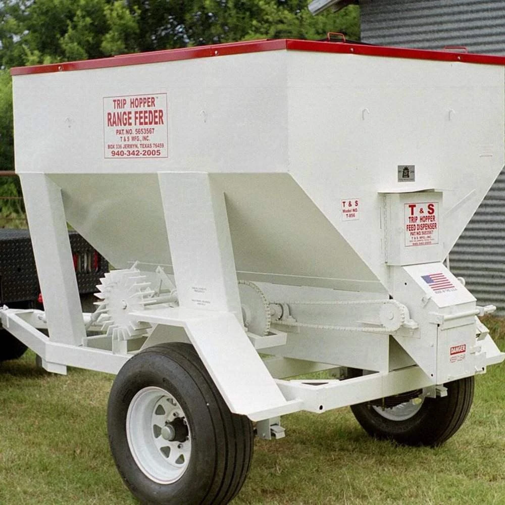 Ts Manufacturing Inc T&S . Trip Hopper Cattle Feeder 3000lb 3 Ts Manufacturing Inc T&S . Trip Hopper Cattle Feeder 3000lb