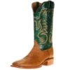 R Watson Boots Men's R Watson Antique Saddle Smooth Ostrich 13in. Forrest Green Top Boot -HORSE TACK Store 144699 default l