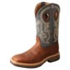 Men`s Twisted X Distressed Saddled 12in. Peacock Top Square Toe Cowboy Boot -HORSE TACK Store 145782 default l