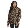 Mud Pie Women's Leopard Brady Sherpa Pull Over -HORSE TACK Store 146247 default l
