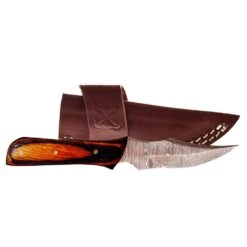 Twisted X Damascus Dark Pakkawood Fixed Blade XK-B1109