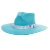 M&F Girls Pinch Front Turquoise Fashion Hat 3 1/2` Brim -HORSE TACK Store 148589 default l