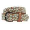 Gem Dandy Accessories Women's Leather Belt With Turquoise Leopard Print -HORSE TACK Store 149549 default l