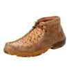 Twisted X Men`s Bomber Tan Full Quill Ostrich Driving Moc Chukka