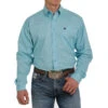 Cinch Men's Light Blue Print Long Sleeve Buttondown With Stretch 1 Cinch Men's Light Blue Print Long Sleeve Buttondown With Stretch -HORSE TACK Store 150575 default l