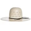 American Hats AHC TC8900 2 Cord Black Band 4 1/4in. Brim Open Crown Straw Cowboy Hat