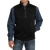 Cinch Men's 1/2 Zip Black Pullover Fleece Vest -HORSE TACK Store 152105 default l