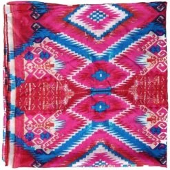Wyoming Traders Men's Aztec Pink And Blue Wild Rag Scarf