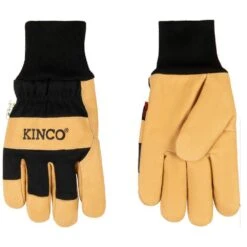 Kinco Gloves Lined Grain Pigskin Palm W/Knit Wrist