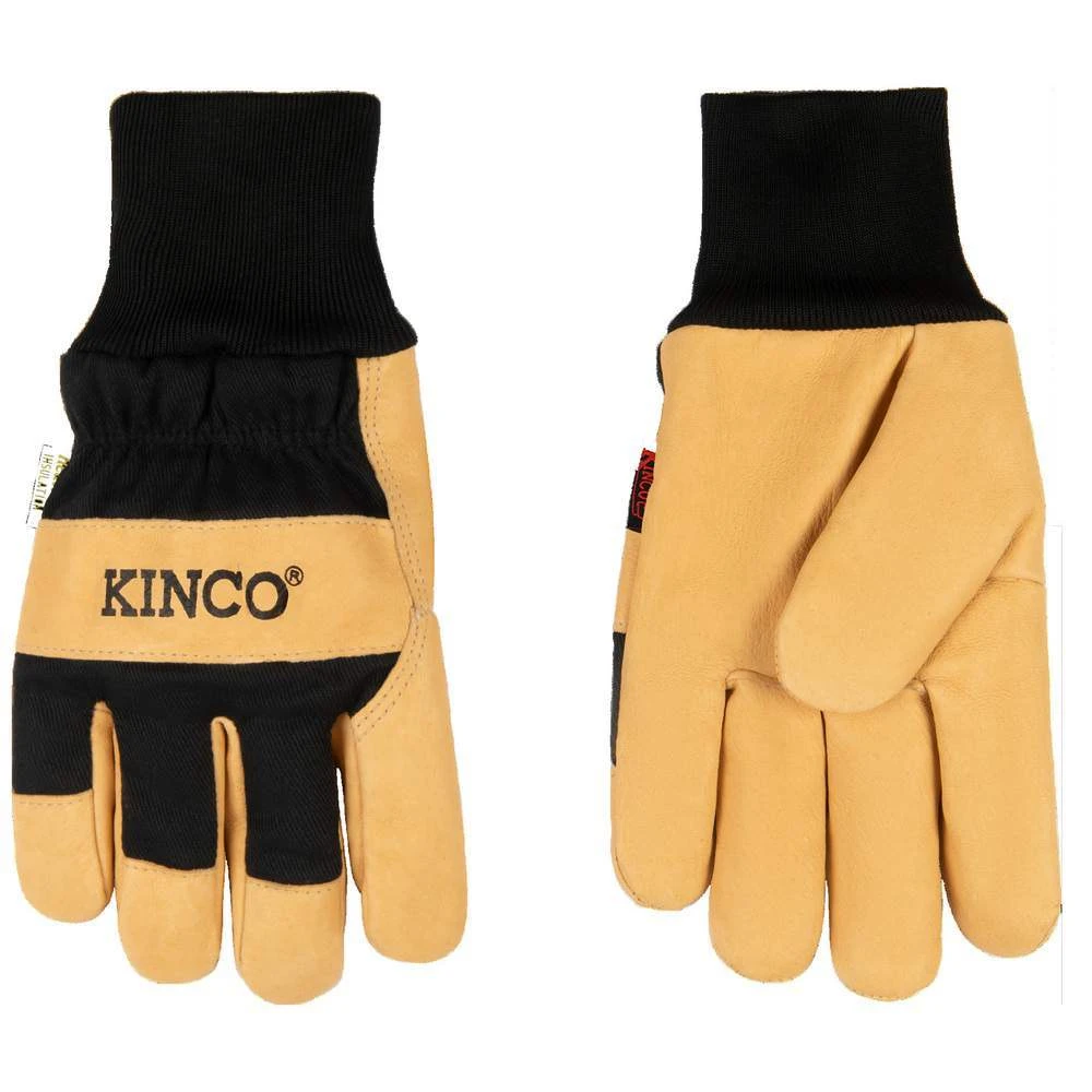 Kinco Gloves Lined Grain Pigskin Palm W/Knit Wrist 3 Kinco Gloves Lined Grain Pigskin Palm W/Knit Wrist