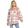 Women's Mud Pie Blush Highland Plaid Shacket -HORSE TACK Store 155135 default l