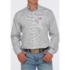Cinch Men's White/Grey Button Down