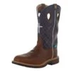 Twisted X Womens Brown 11in Navy Alloy Toe Work Boot -HORSE TACK Store 155640 default l